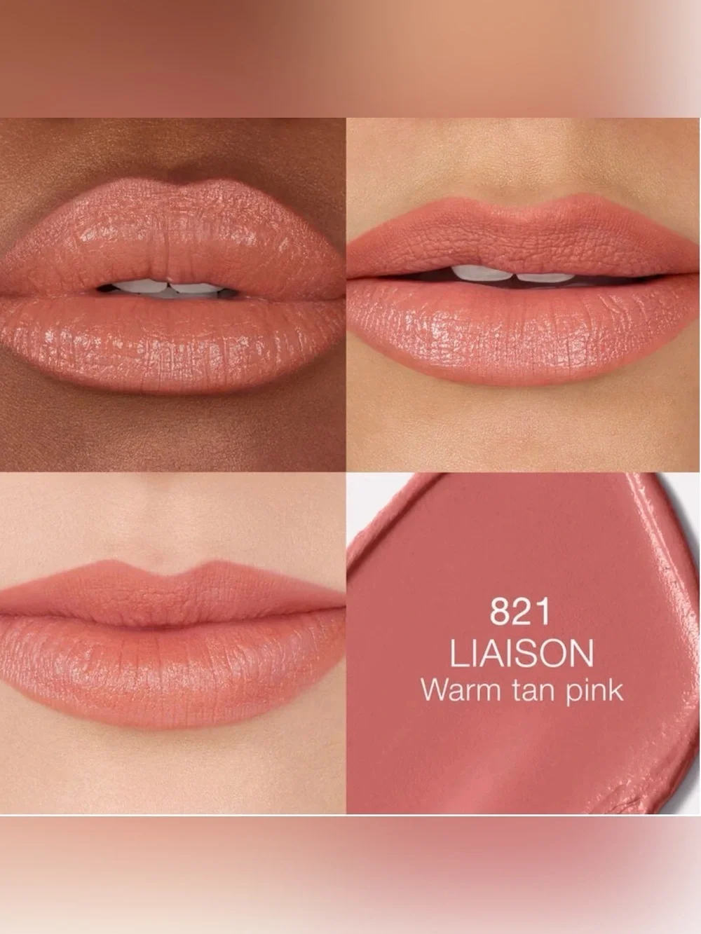 NARS Explicit Refillable Satin Lipstick in 821 LIAISON WarmTan Pink NWT